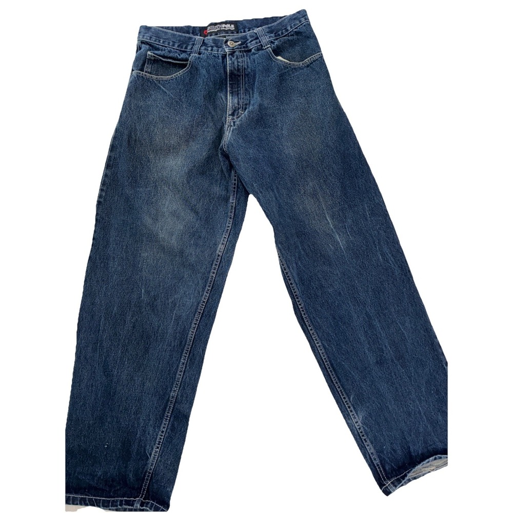 Southpole Jeans Mens 34 Blue Denim Pants Baggy Hip Hop Style Skater Streetwear